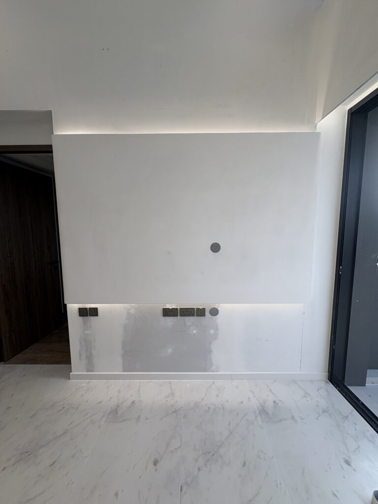 Sceneca Residence Living room TV Feature Wall Partition